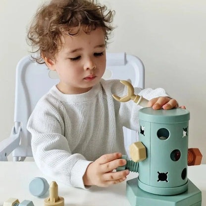 Juguete Montessori Magnético de Deslizar y Atornillar - Niño Feliz