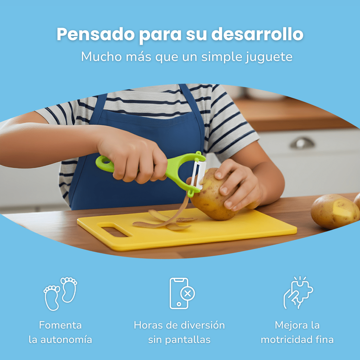 Kit de Cocina Montessori 13 Piezas - Niño Feliz