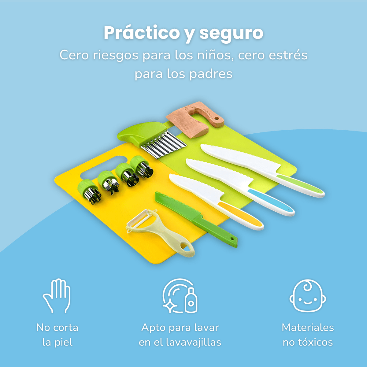 Kit de Cocina Montessori 13 Piezas - Niño Feliz