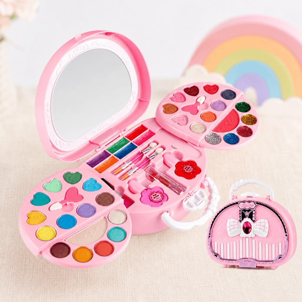 Kit de Maquillaje Infantil con Espejo y Bolsa - Niño Feliz