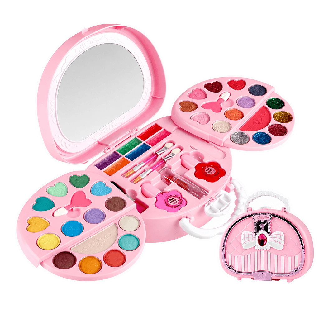 Kit de Maquillaje Infantil con Espejo y Bolsa - Niño Feliz