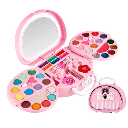 Kit de Maquillaje Infantil con Espejo y Bolsa - Niño Feliz