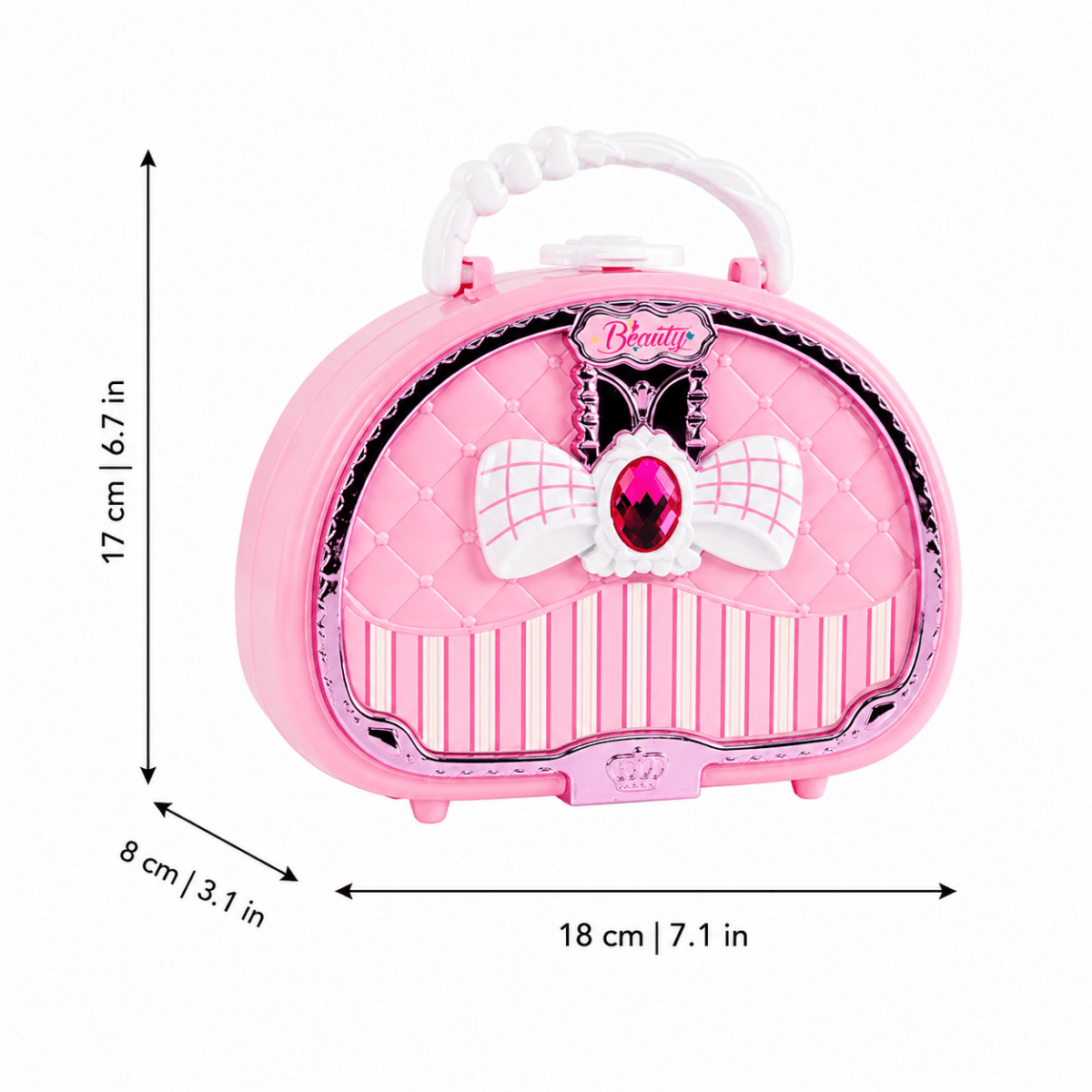 Kit de Maquillaje Infantil con Espejo y Bolsa - Niño Feliz