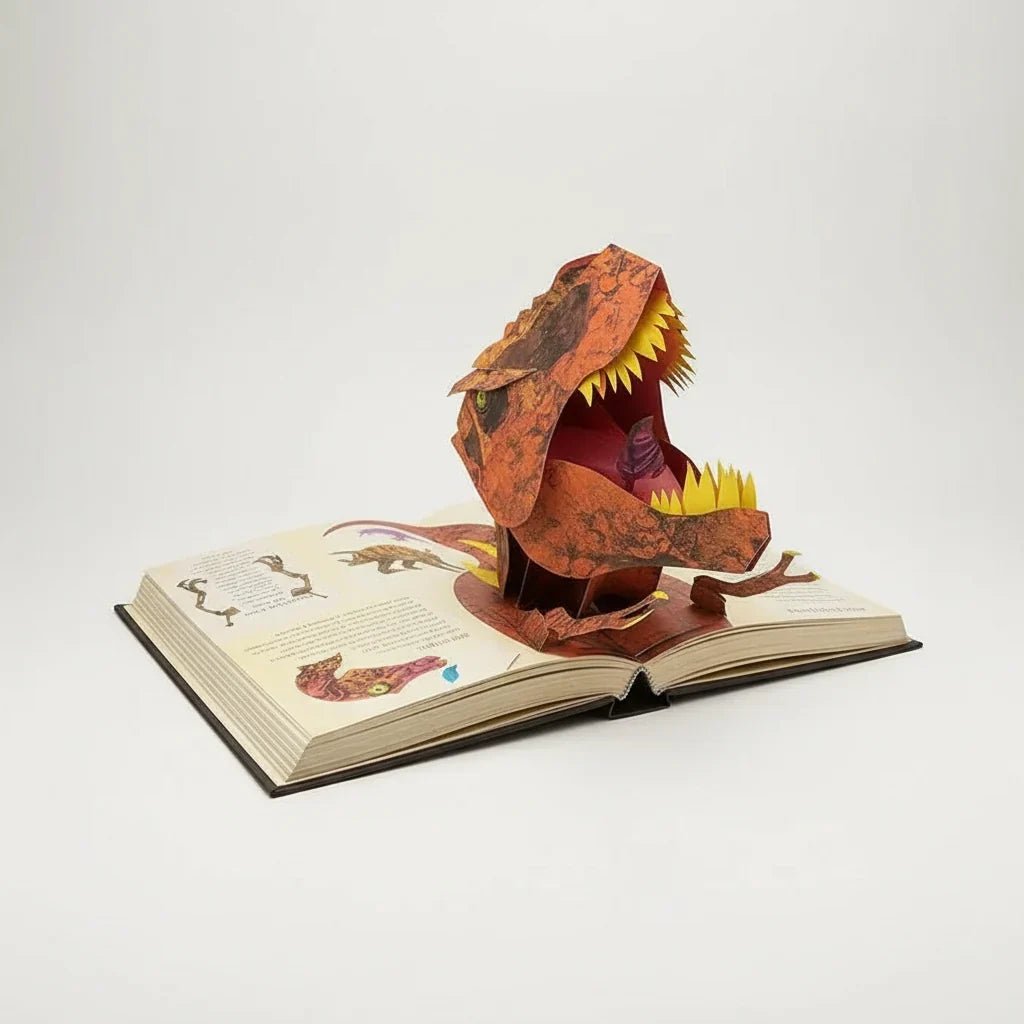 Libro Pop-Up 3D de Dinosaurios para Niños - Niño Feliz