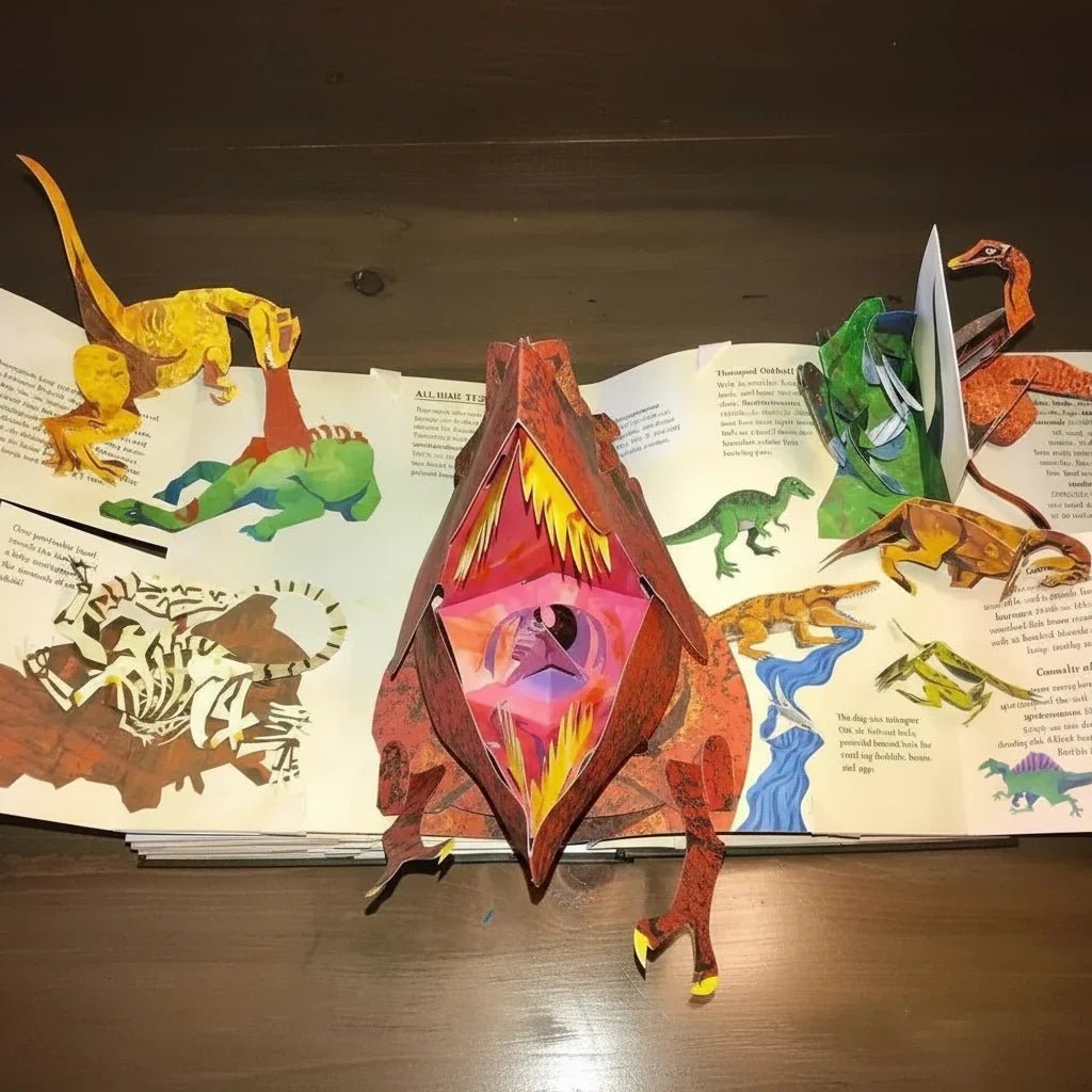 Libro Pop-Up 3D de Dinosaurios para Niños - Niño Feliz