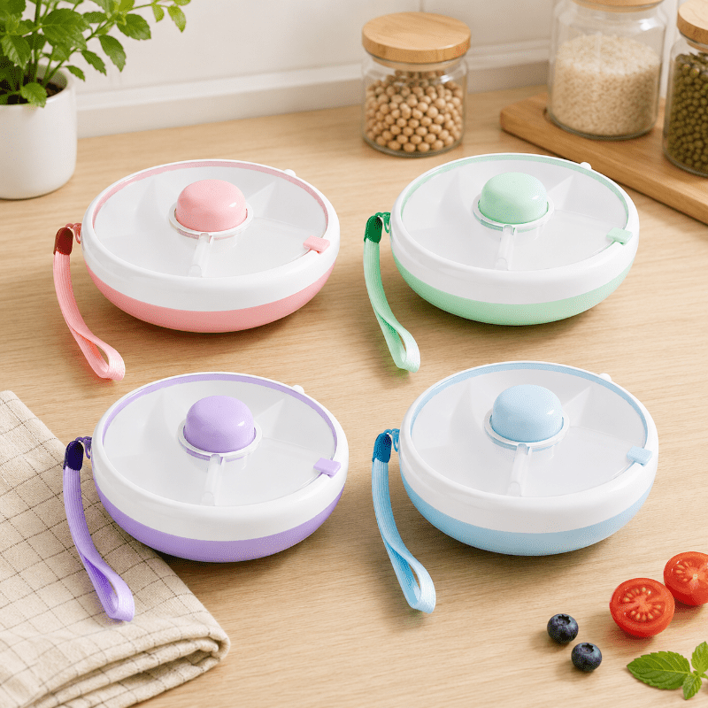 Lonchera Infantil Para Snacks Con 5 Compartimentos - Niño Feliz