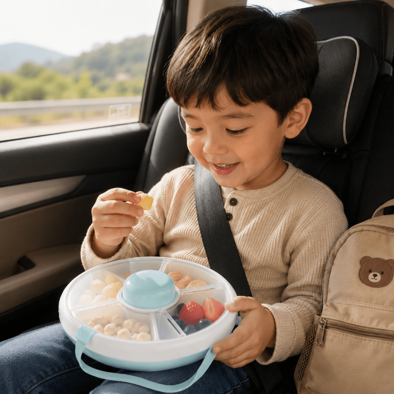 Lonchera Infantil Para Snacks Con 5 Compartimentos - Niño Feliz