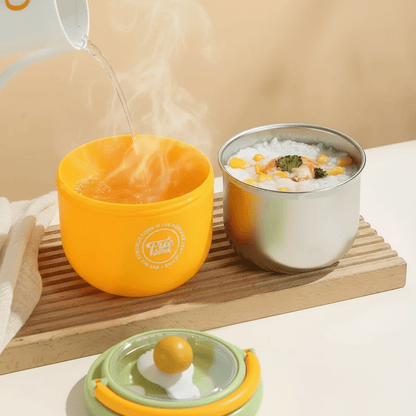 Lonchera Térmica De Acero Inoxidable Con Cuchara - Niño Feliz