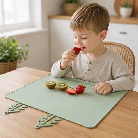 Mantel Individual de Silicona para Niños - Niño Feliz