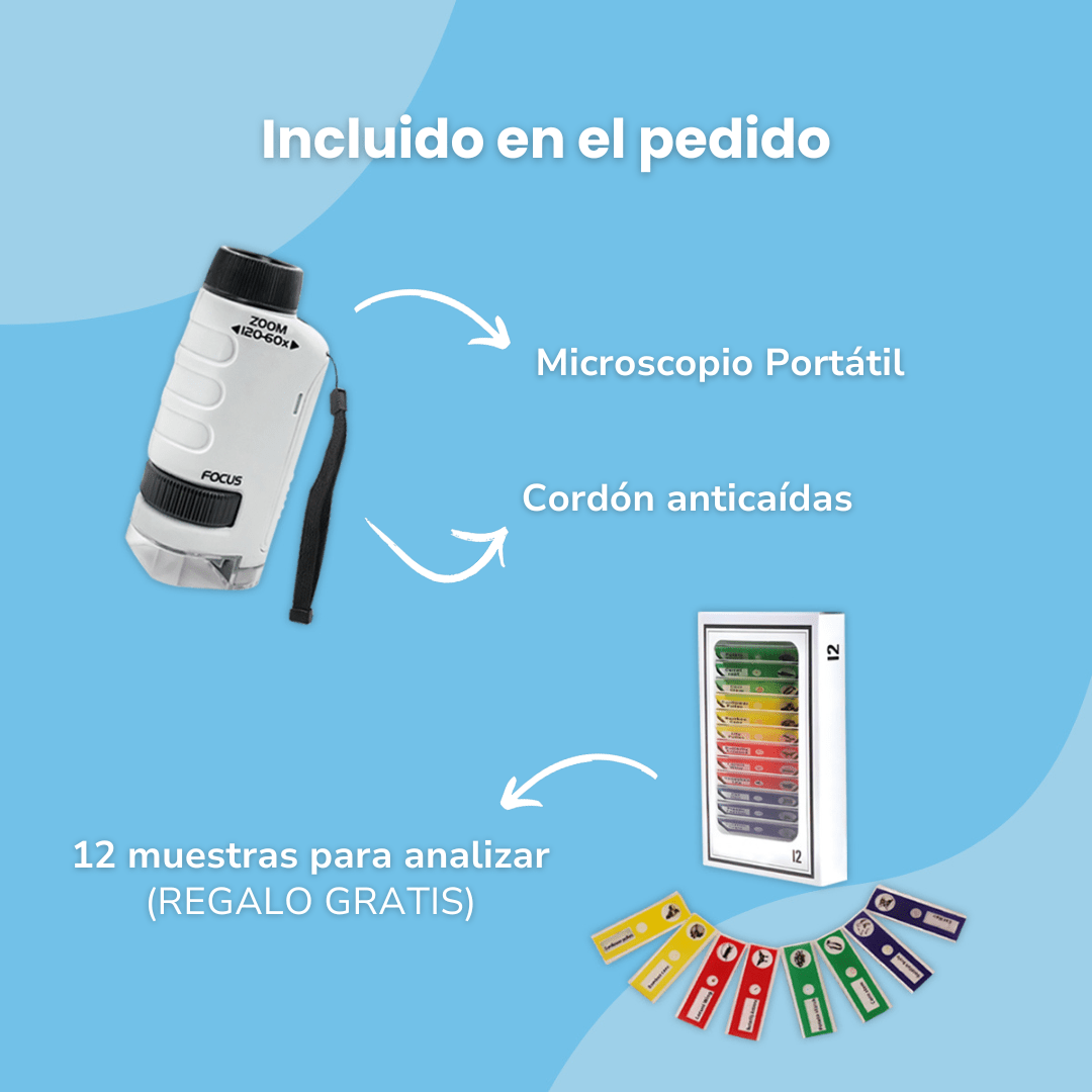 Microscopio Portátil para Niños - Niño Feliz