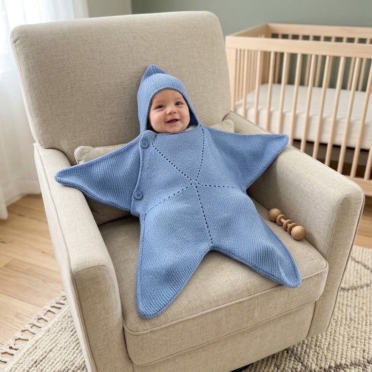 Pelele Tejido de Crochet para Bebé con Capucha - Niño Feliz