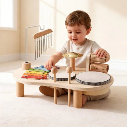 Set De Juguetes Musicales De Madera Montessori - Niño Feliz