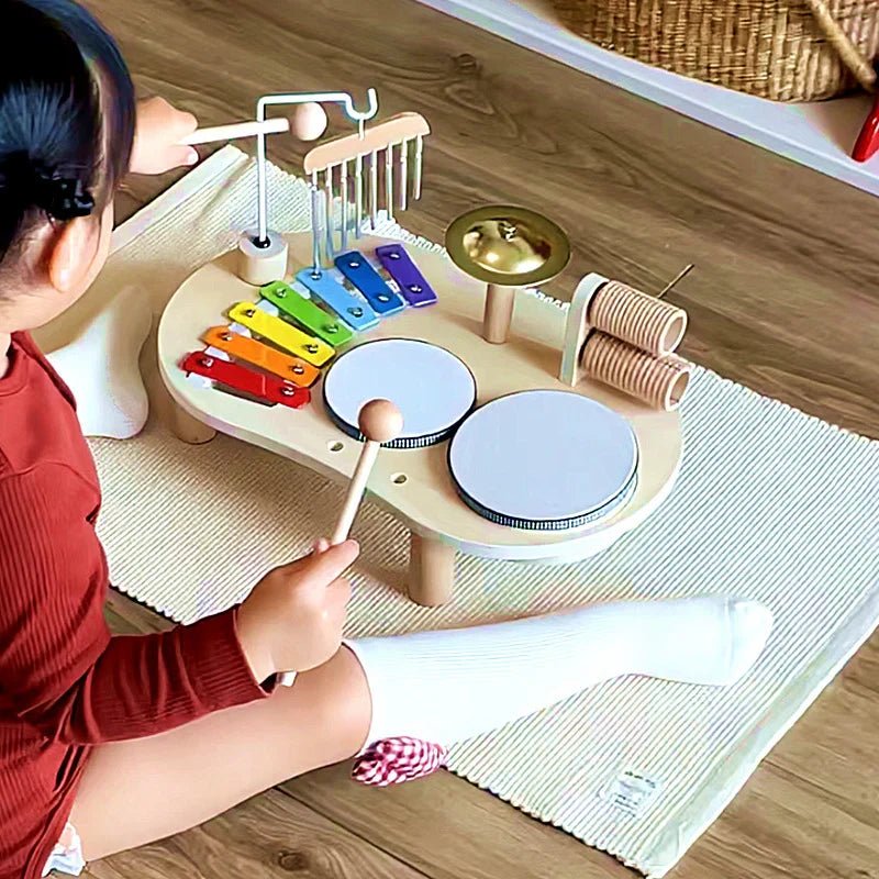 Set De Juguetes Musicales De Madera Montessori - Niño Feliz