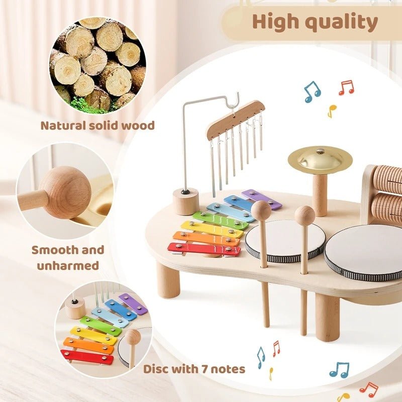 Set De Juguetes Musicales De Madera Montessori - Niño Feliz