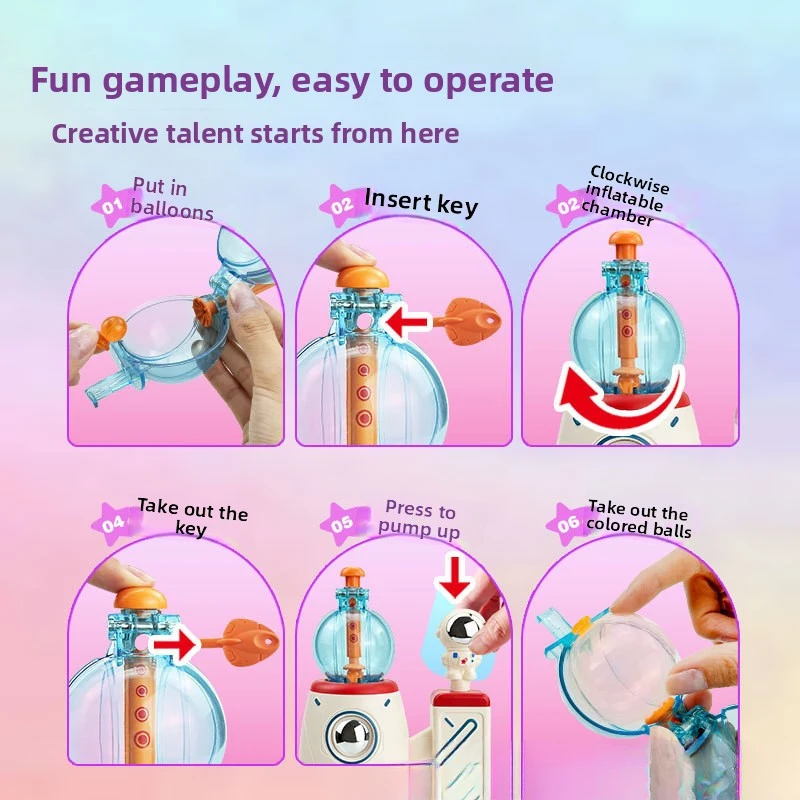 Set Para Crear Figuras Con Globos Juego Creativo - Niño Feliz