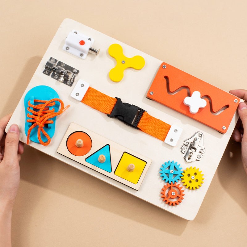 Tablero Montessori De Madera Para Niños - Niño Feliz