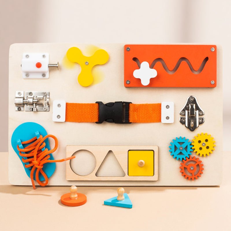 Tablero Montessori De Madera Para Niños - Niño Feliz