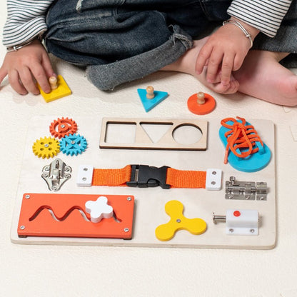 Tablero Montessori De Madera Para Niños - Niño Feliz