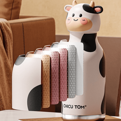 Termo Infantil de Acero Inoxidable con Diseño de Animales - Niño Feliz