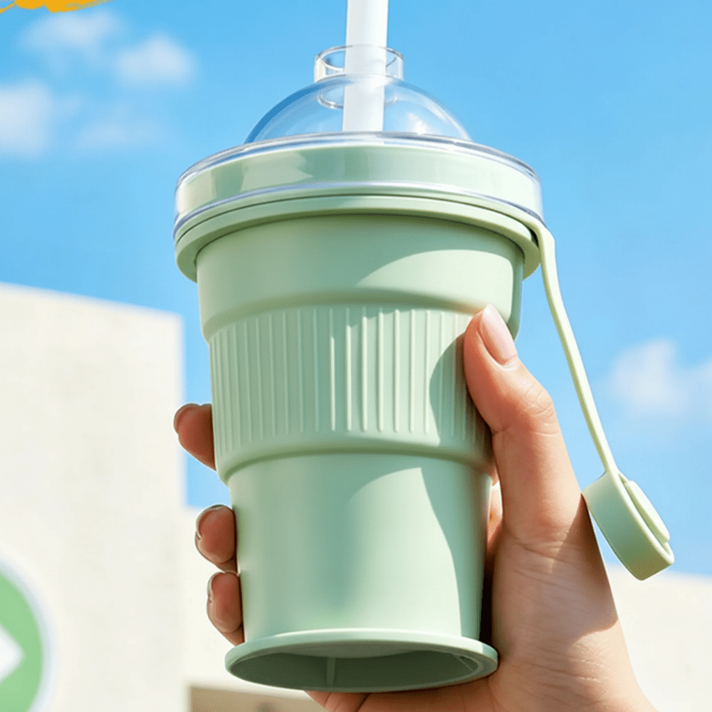 Vaso Plegable De Silicona Para Bebidas 325 ml - Niño Feliz