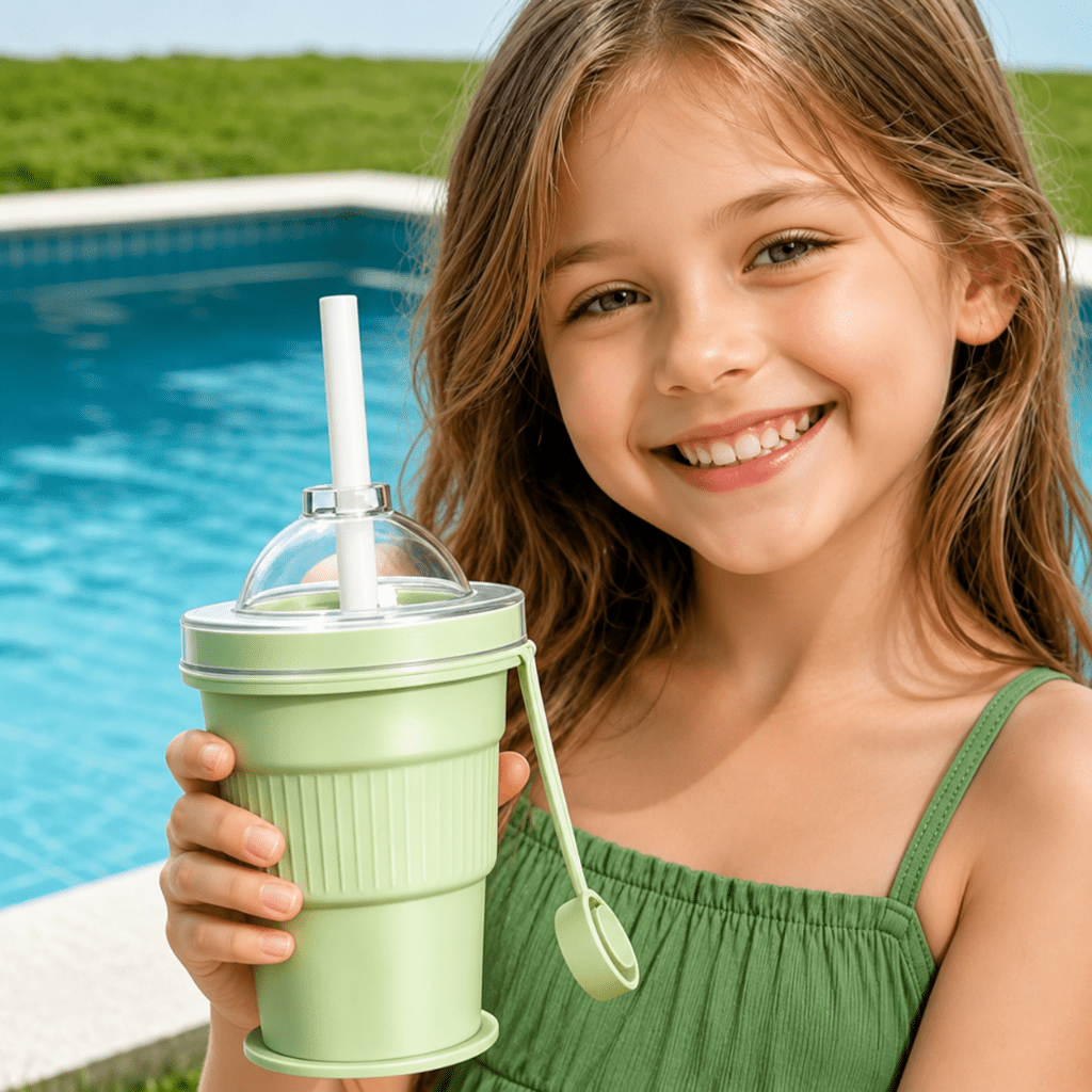 Vaso Plegable De Silicona Para Bebidas 325 ml - Niño Feliz