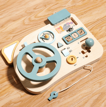 Volante De Madera Montessori Para Juego Infantil - Niño Feliz